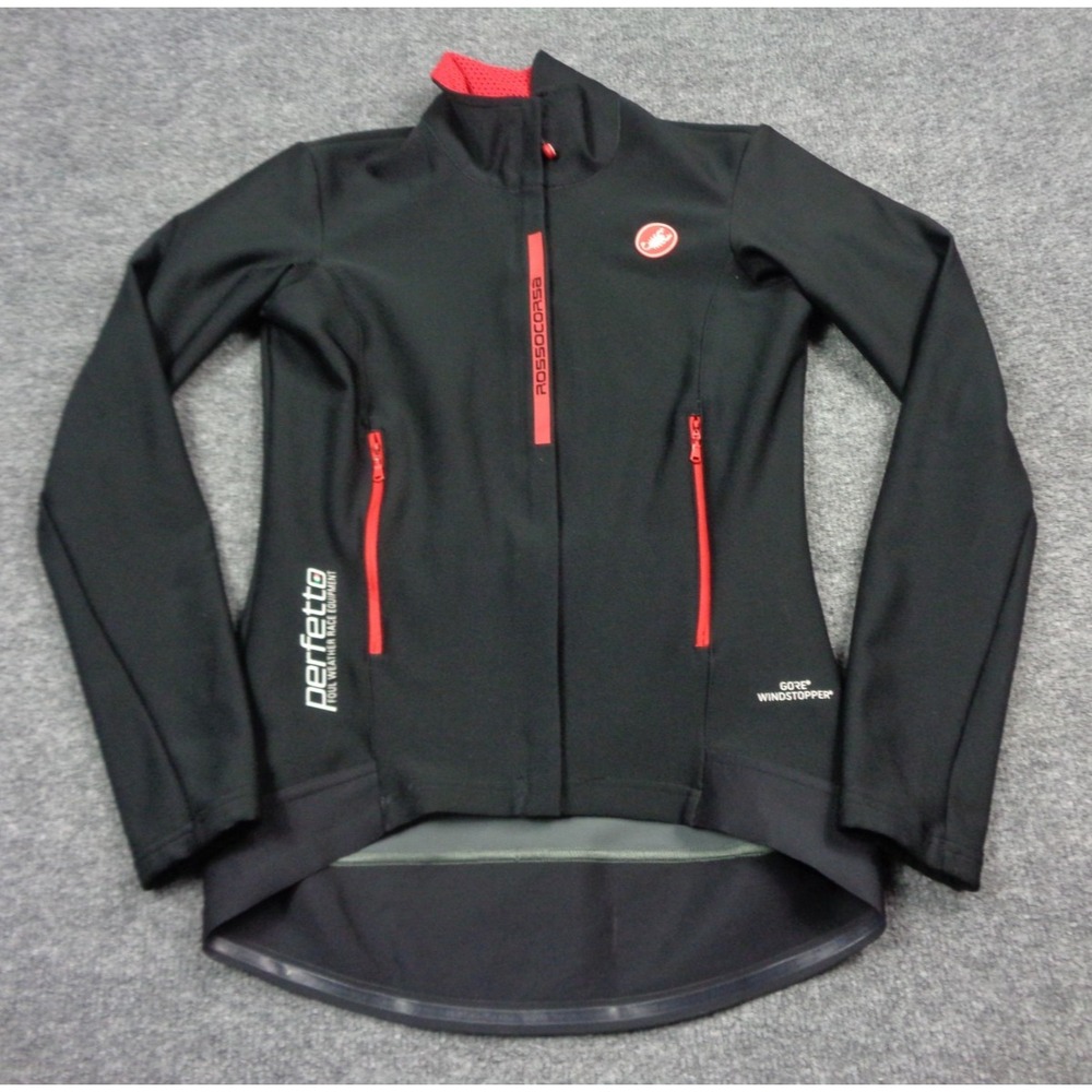 Castelli Perfetto Gore Windstopper Full Zip Jersey Shell Jacket Black Women's XS